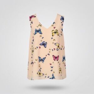 Cato Multicolor Butterfly Print Blouse